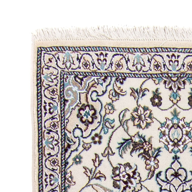 Alfombra de pasillo Alfombra Persa - Nain - Real - 200 x 62 cm - beige