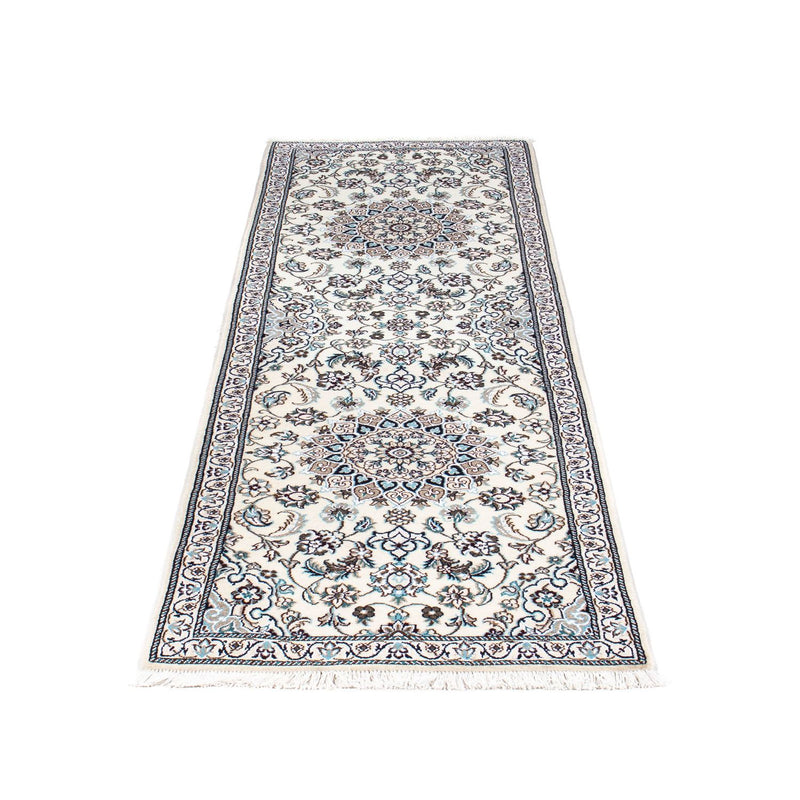 Alfombra de pasillo Alfombra Persa - Nain - Real - 200 x 62 cm - beige