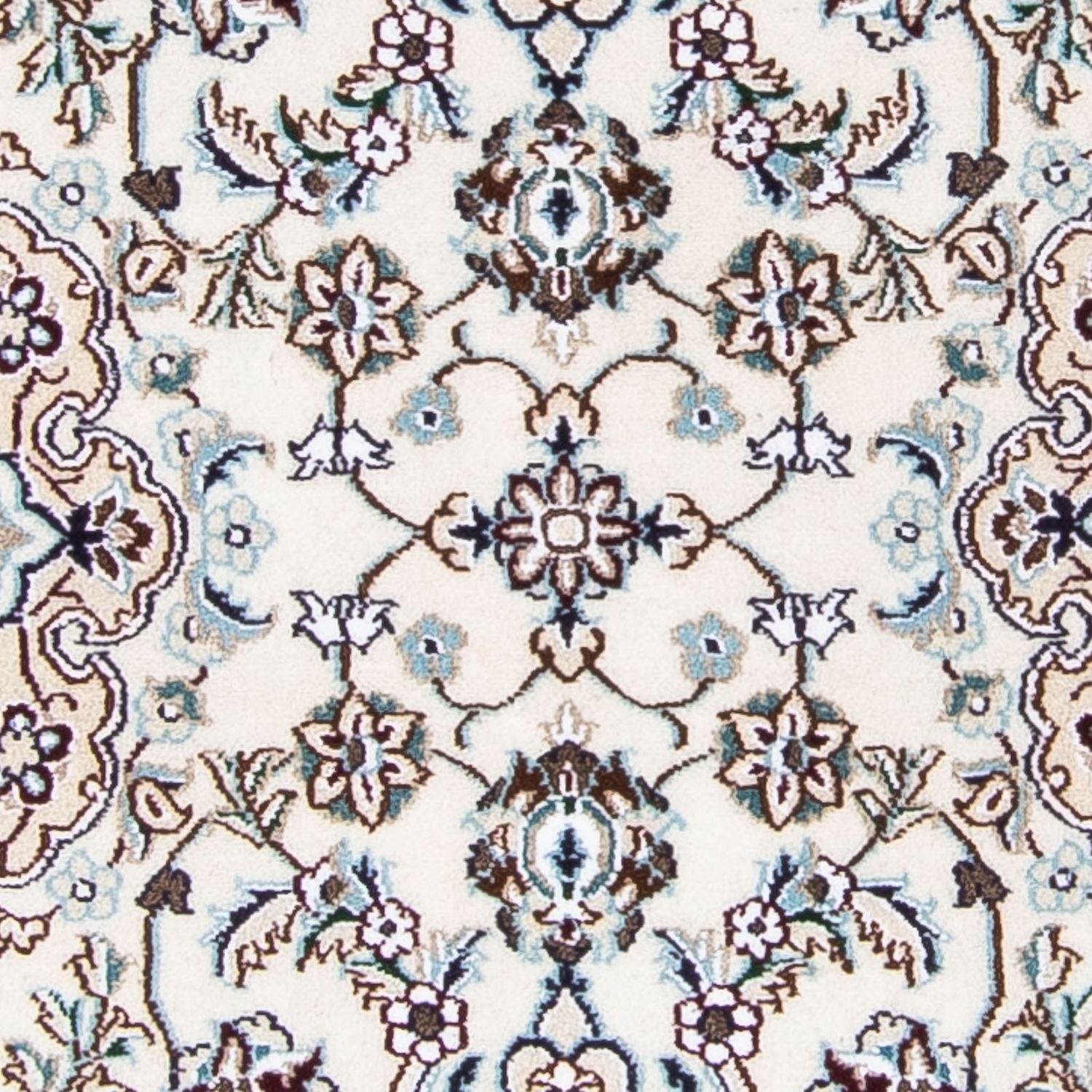 Alfombra de pasillo Alfombra Persa - Nain - Real - 196 x 63 cm - beige
