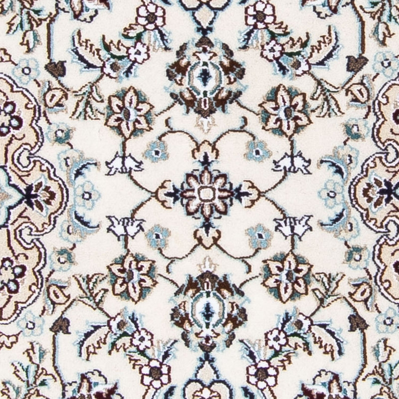 Alfombra de pasillo Alfombra Persa - Nain - Real - 196 x 63 cm - beige