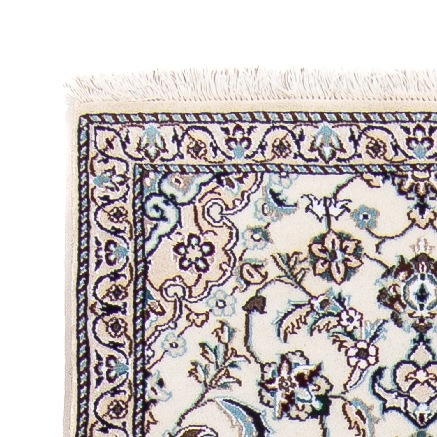 Alfombra de pasillo Alfombra Persa - Nain - Real - 196 x 63 cm - beige