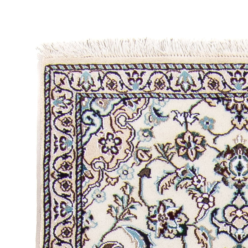Alfombra de pasillo Alfombra Persa - Nain - Real - 196 x 63 cm - beige
