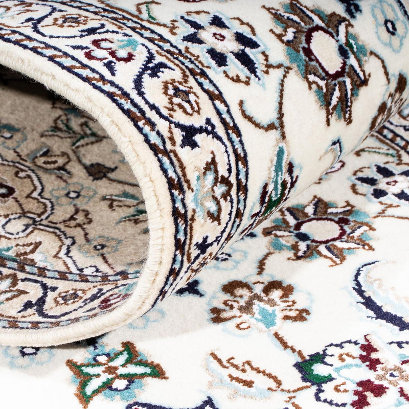 Alfombra de pasillo Alfombra Persa - Nain - Real - 196 x 63 cm - beige