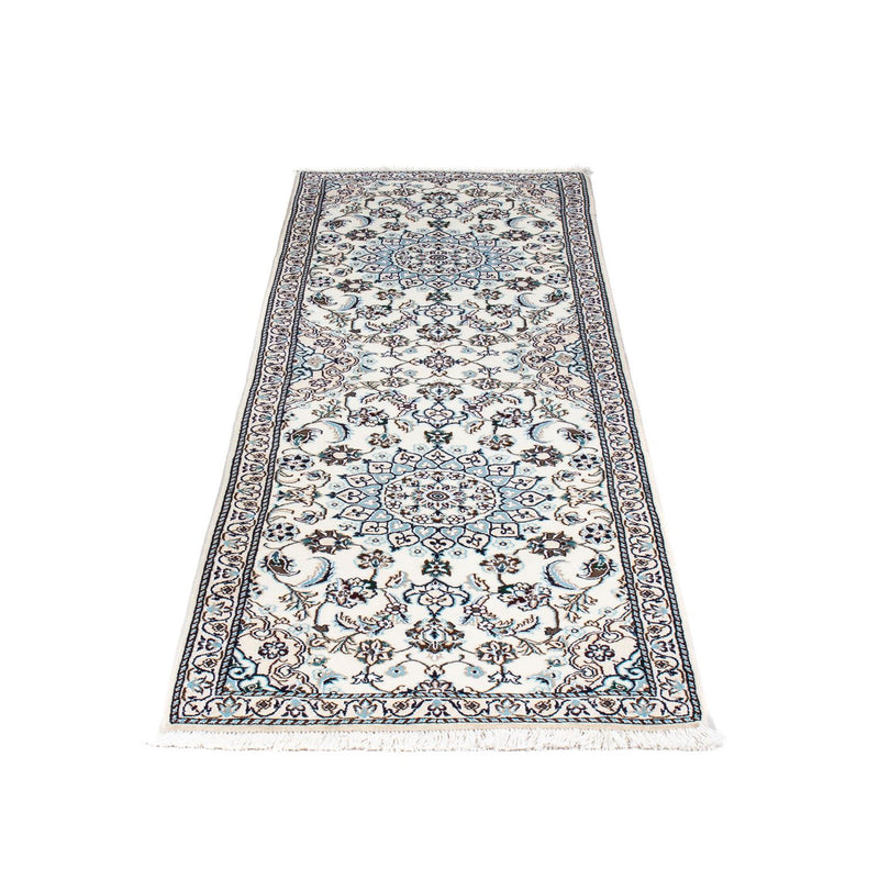 Alfombra de pasillo Alfombra Persa - Nain - Real - 196 x 63 cm - beige