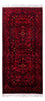 Alfombra afgana - Kunduz - 203 x 102 cm - rojo oscuro