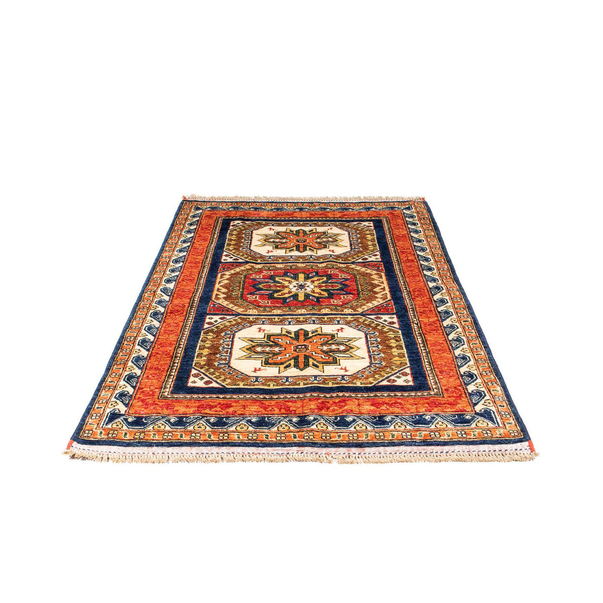 Alfombra afgana - 185 x 122 cm - azul oscuro