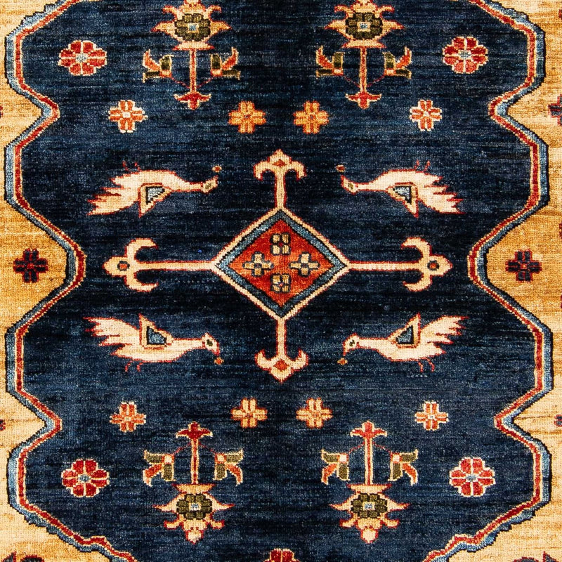 Alfombra afgana - 200 x 152 cm - azul oscuro