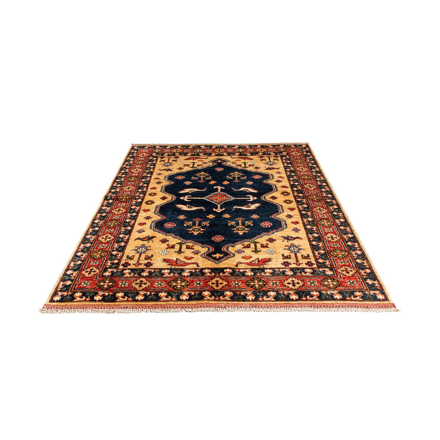 Alfombra afgana - 200 x 152 cm - azul oscuro