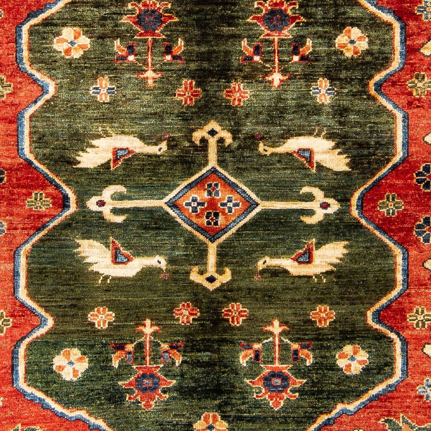 Alfombra afgana - 195 x 150 cm - rojo