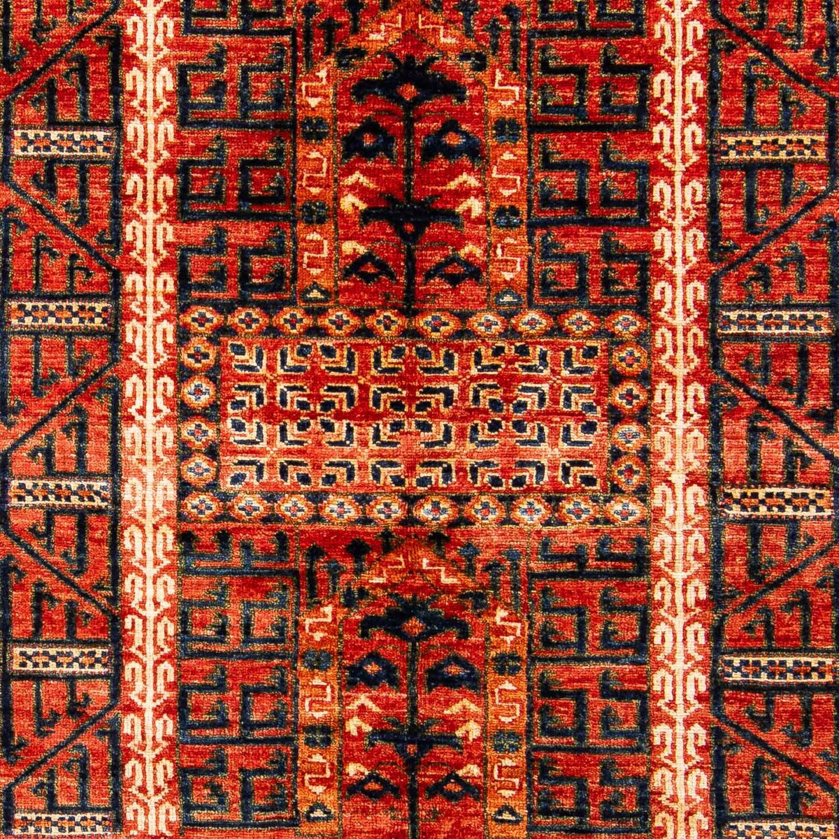 Alfombra afgana - 196 x 158 cm - rojo