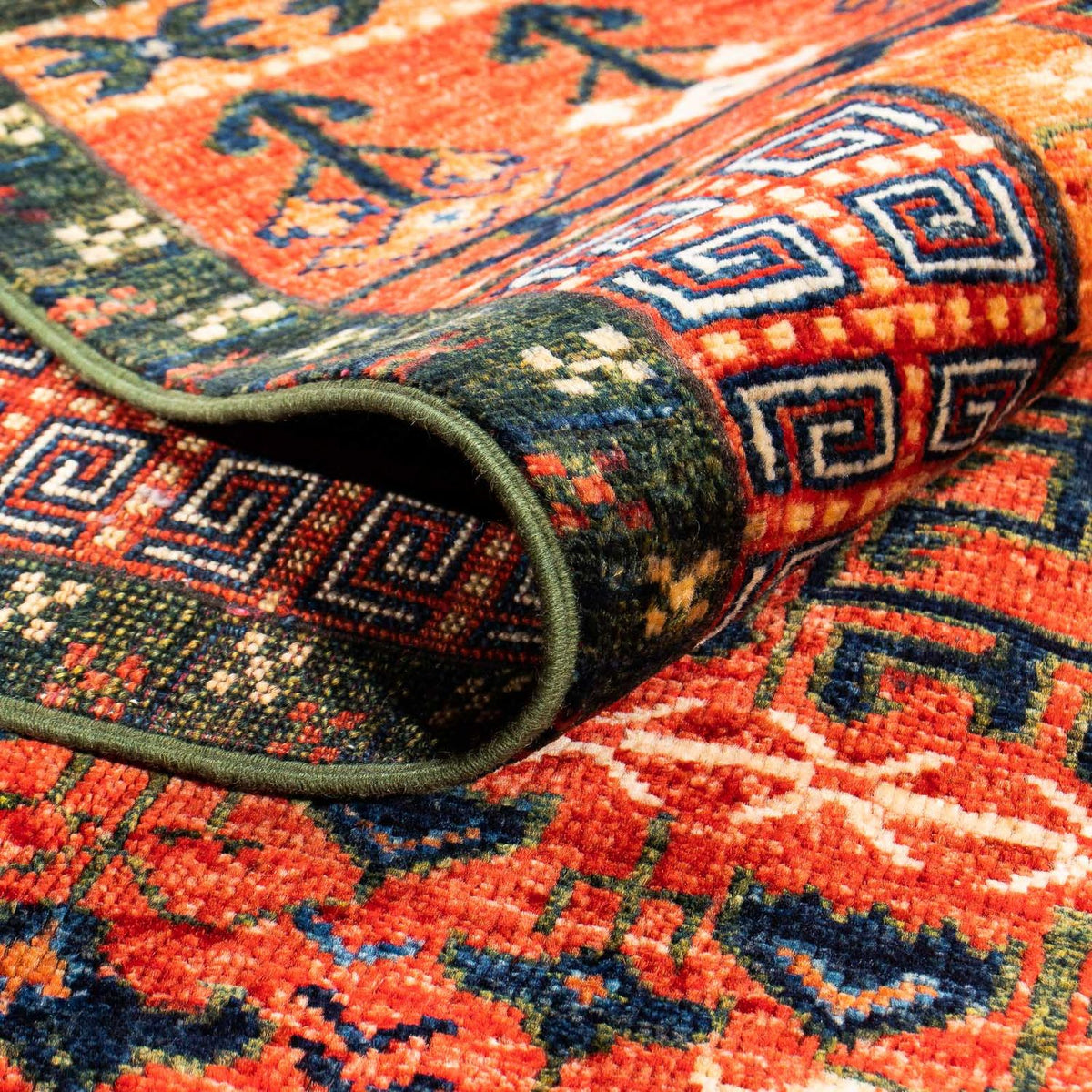 Alfombra afgana - 196 x 158 cm - rojo