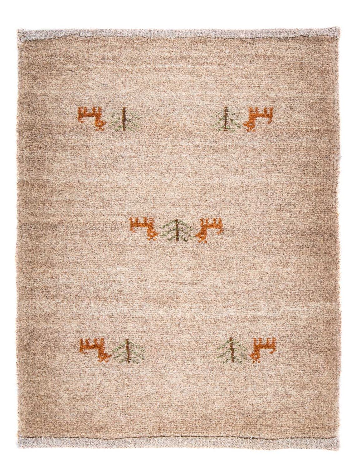 Alfombra Gabbeh - Loribaft Persa - 60 x 40 cm - chocolate claro