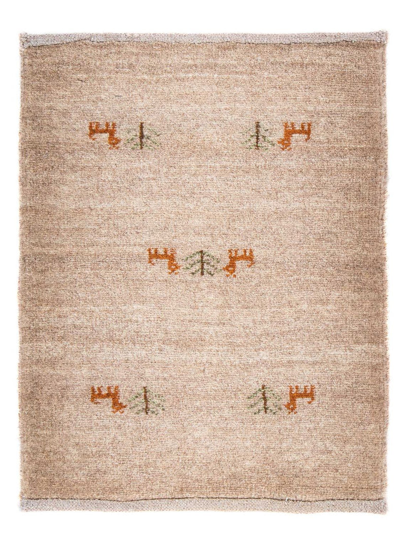 Alfombra Gabbeh - Loribaft Persa - 60 x 40 cm - chocolate claro