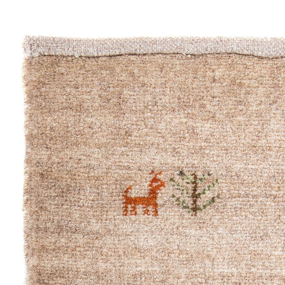 Alfombra Gabbeh - Loribaft Persa - 60 x 40 cm - chocolate claro