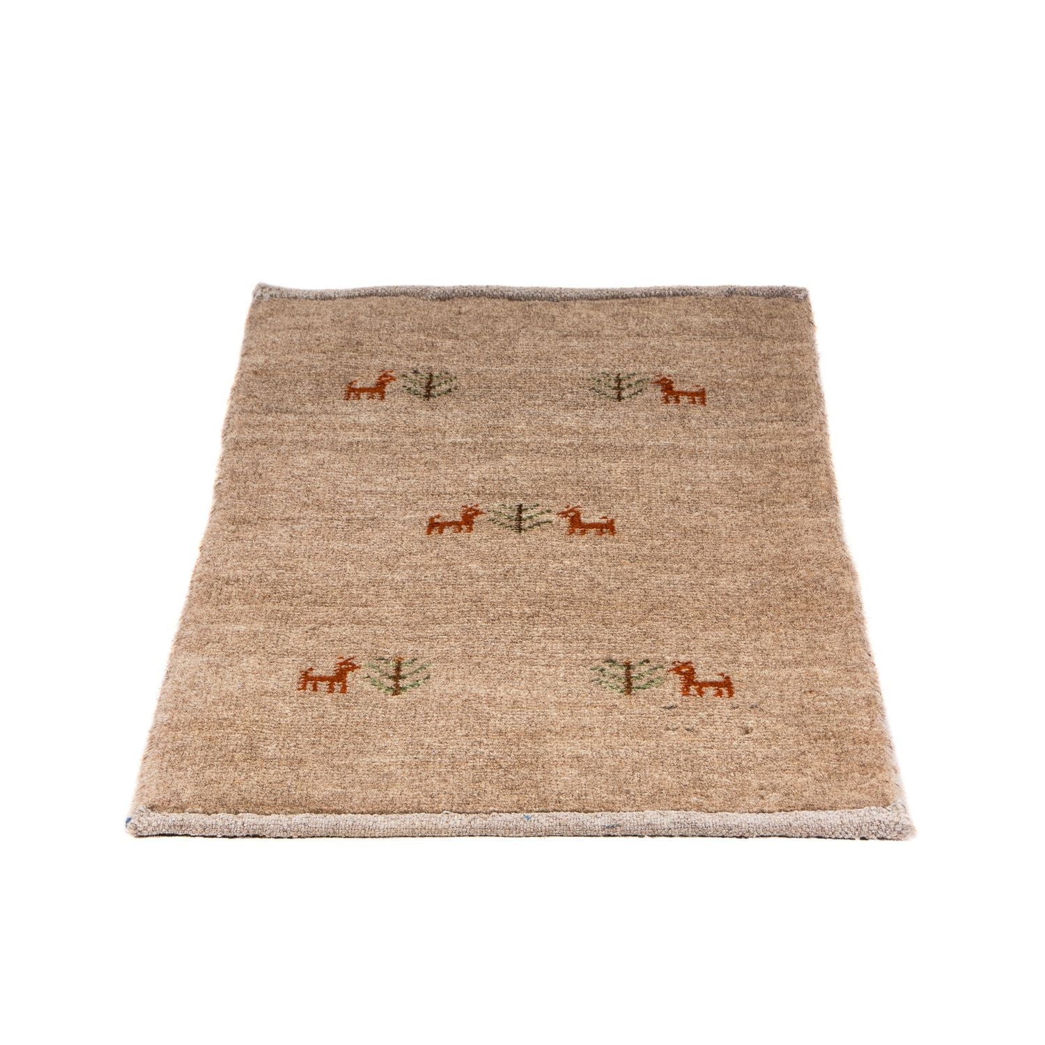 Alfombra Gabbeh - Loribaft Persa - 60 x 40 cm - chocolate claro