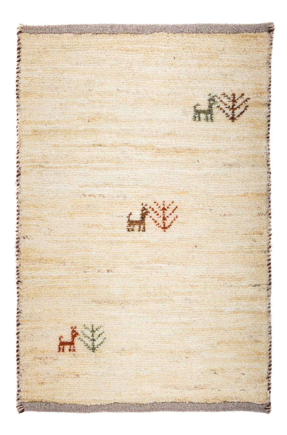 Alfombra Gabbeh - Loribaft Persa - 60 x 40 cm - beige