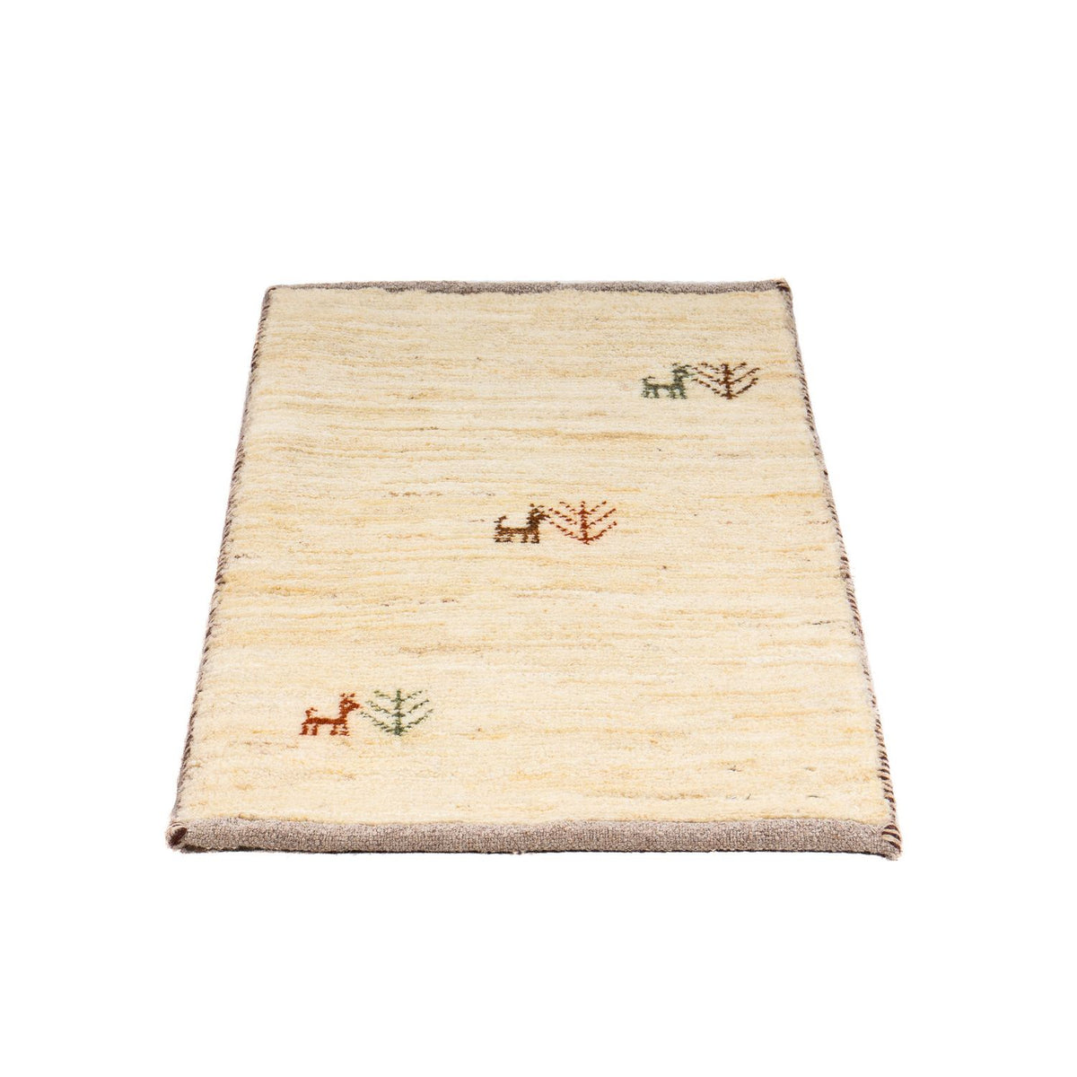 Alfombra Gabbeh - Loribaft Persa - 60 x 40 cm - beige