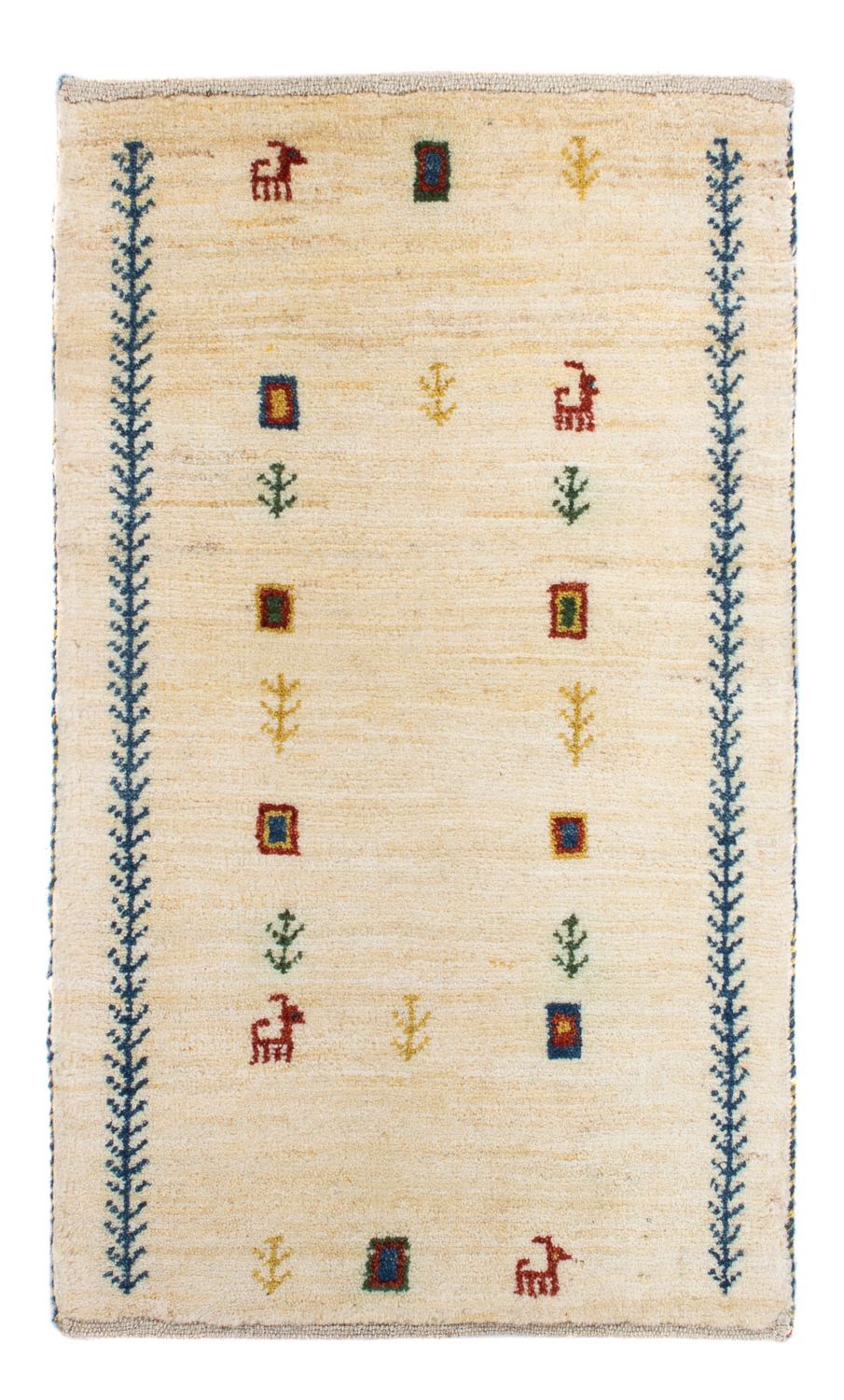 Alfombra Gabbeh - Loribaft Persa - 87 x 51 cm - beige