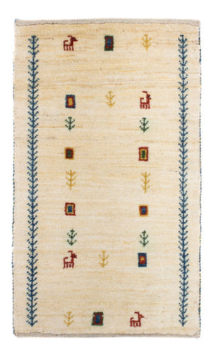 Alfombra Gabbeh - Loribaft Persa - 87 x 51 cm - beige