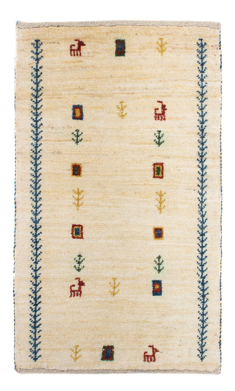 Alfombra Gabbeh - Loribaft Persa - 87 x 51 cm - beige