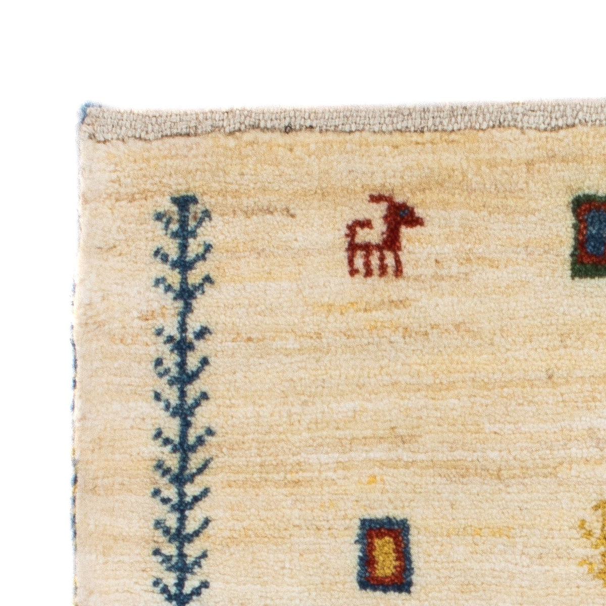 Alfombra Gabbeh - Loribaft Persa - 87 x 51 cm - beige