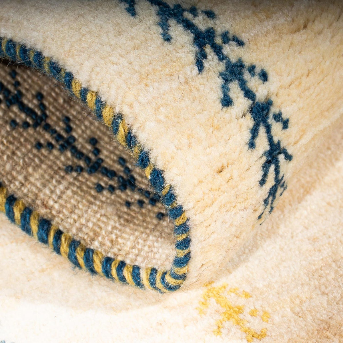 Alfombra Gabbeh - Loribaft Persa - 87 x 51 cm - beige