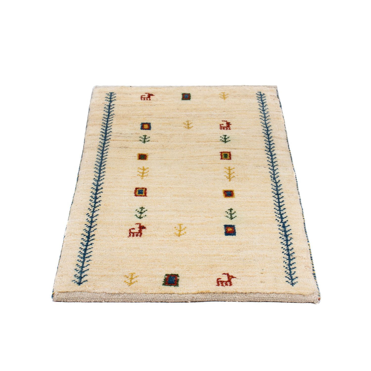 Alfombra Gabbeh - Loribaft Persa - 87 x 51 cm - beige