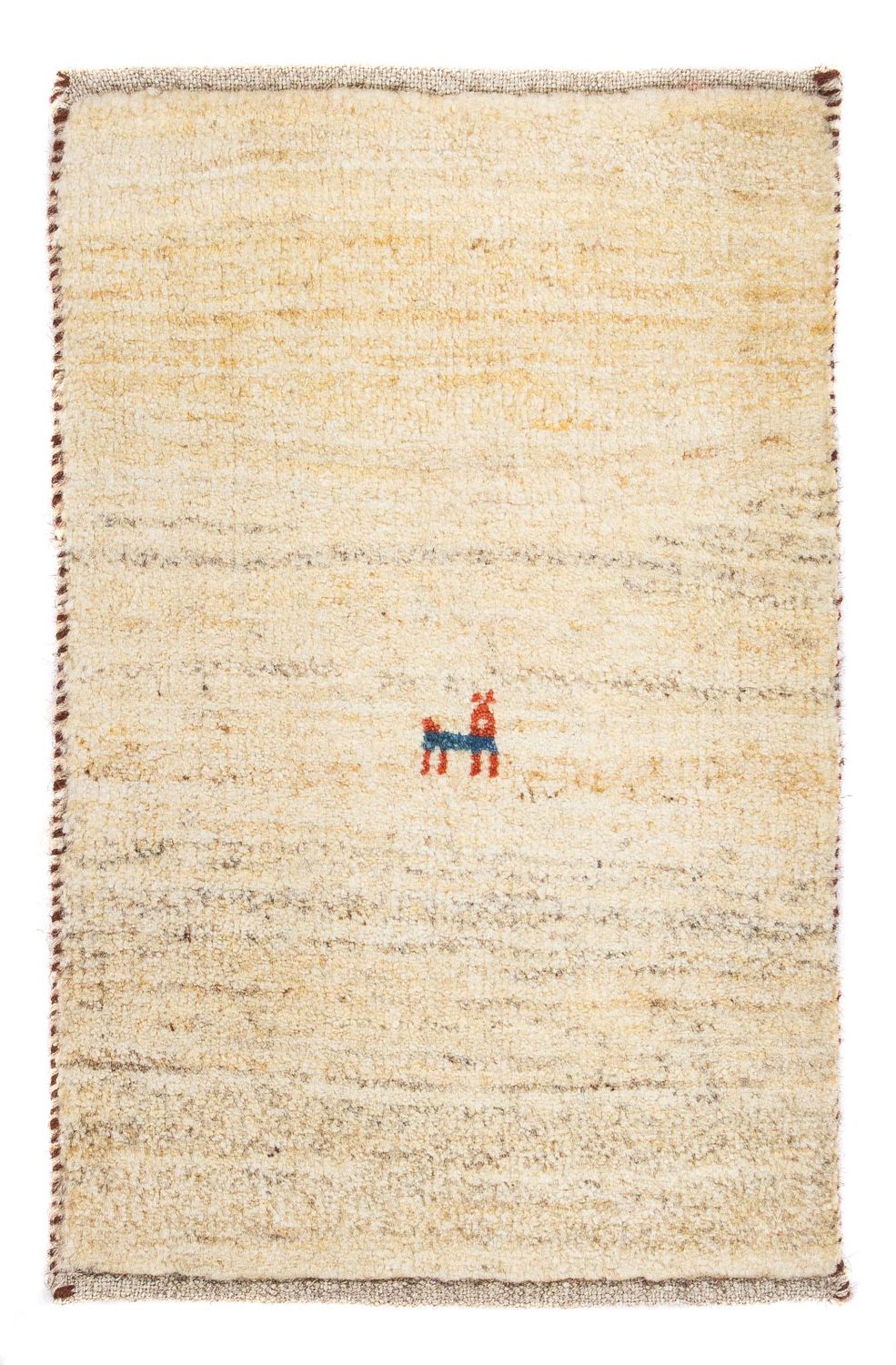 Alfombra Gabbeh - Loribaft Persa - 60 x 40 cm - beige