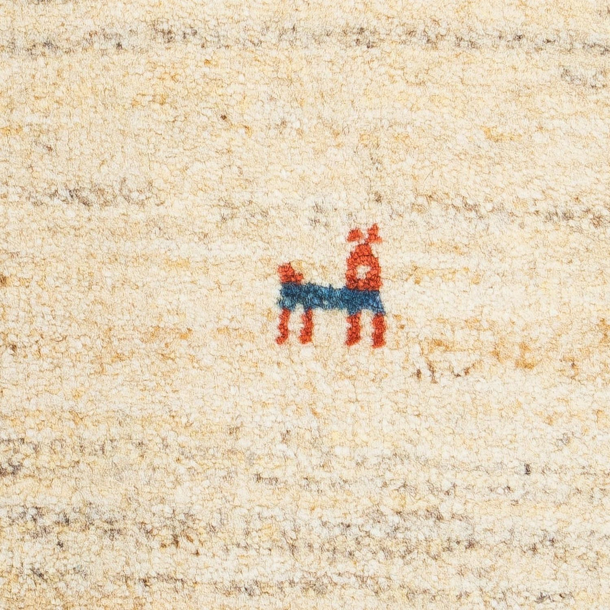 Alfombra Gabbeh - Loribaft Persa - 60 x 40 cm - beige