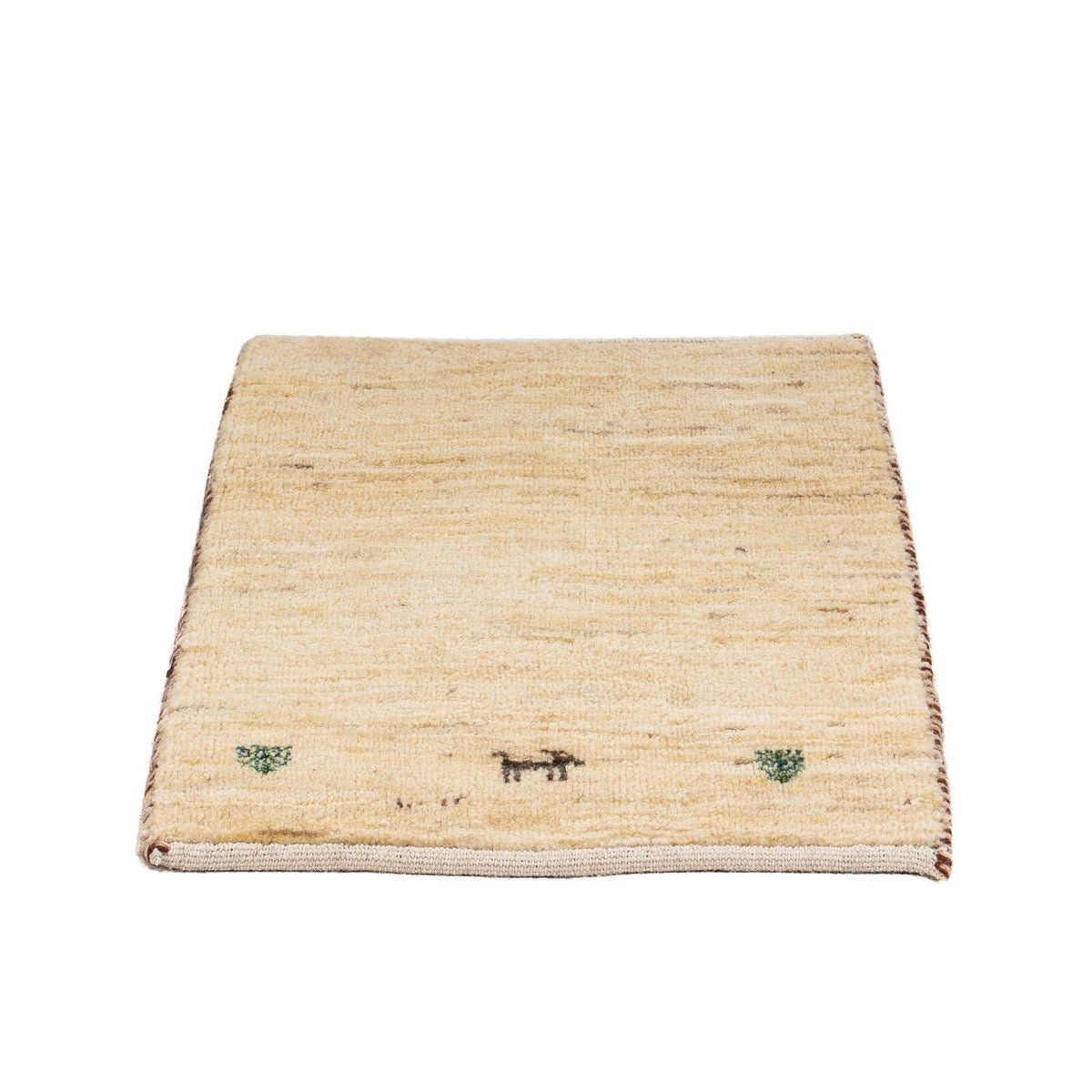 Alfombra Gabbeh - Loribaft Persa cuadrado  - 45 x 40 cm - beige