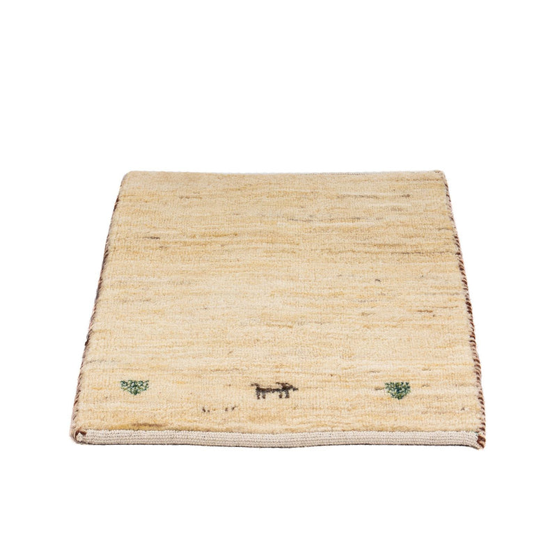 Alfombra Gabbeh - Loribaft Persa cuadrado  - 45 x 40 cm - beige