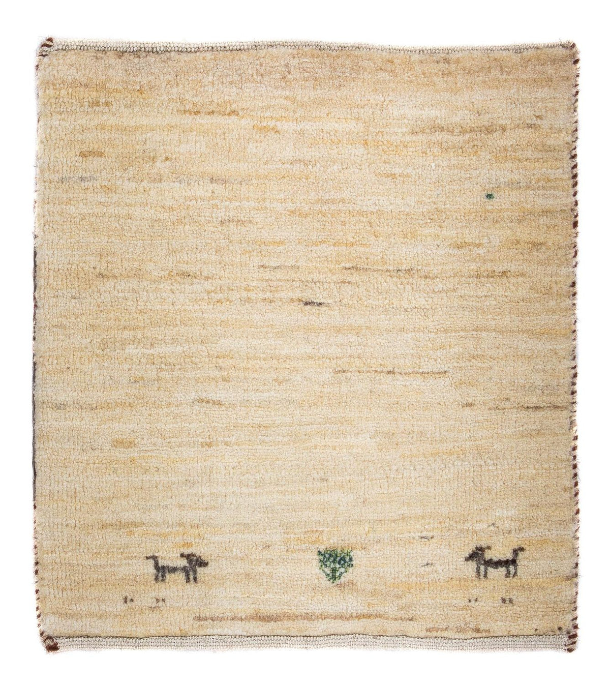 Alfombra Gabbeh - Loribaft Persa cuadrado  - 45 x 40 cm - beige