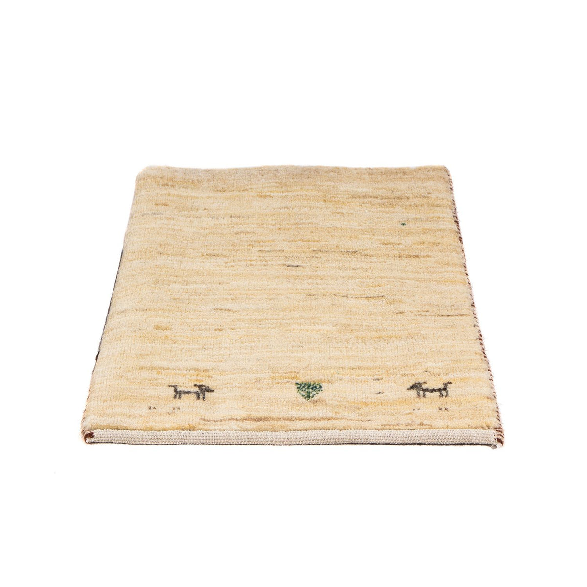 Alfombra Gabbeh - Loribaft Persa cuadrado  - 45 x 40 cm - beige