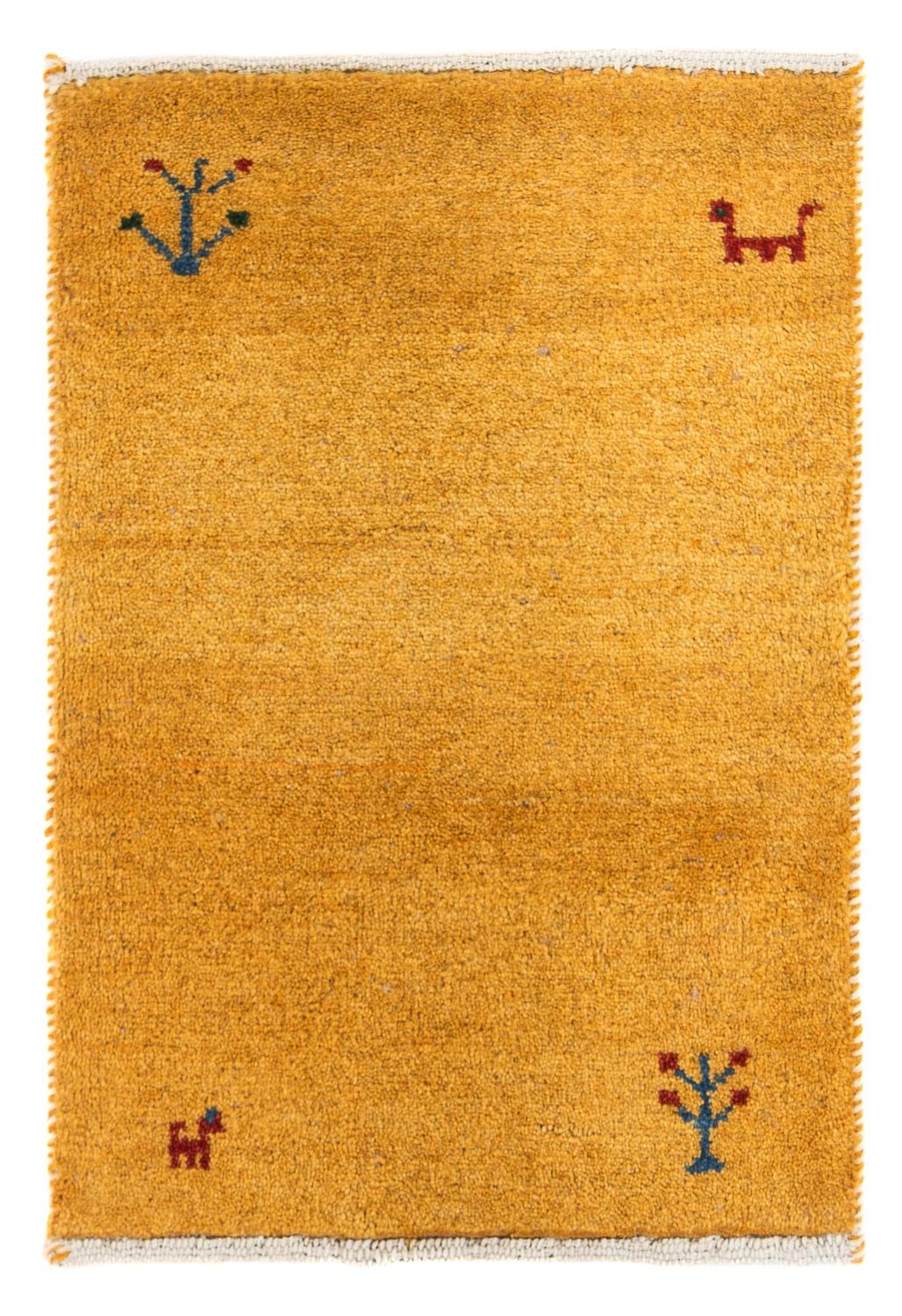 Alfombra Gabbeh - Loribaft Persa - 60 x 40 cm - naranja