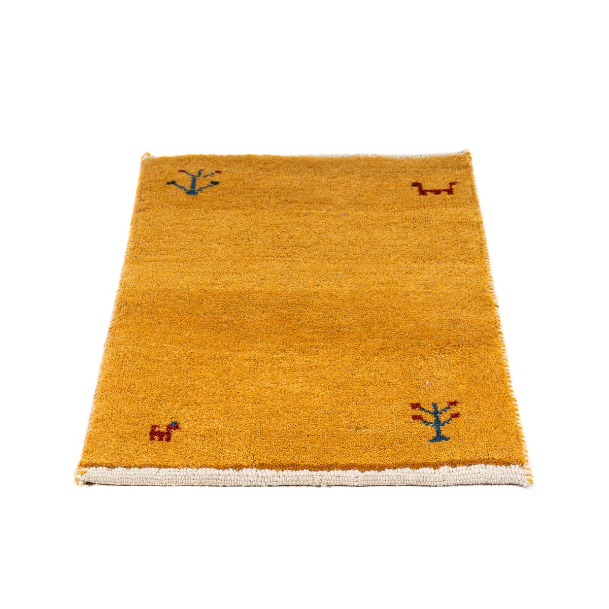 Alfombra Gabbeh - Loribaft Persa - 60 x 40 cm - naranja