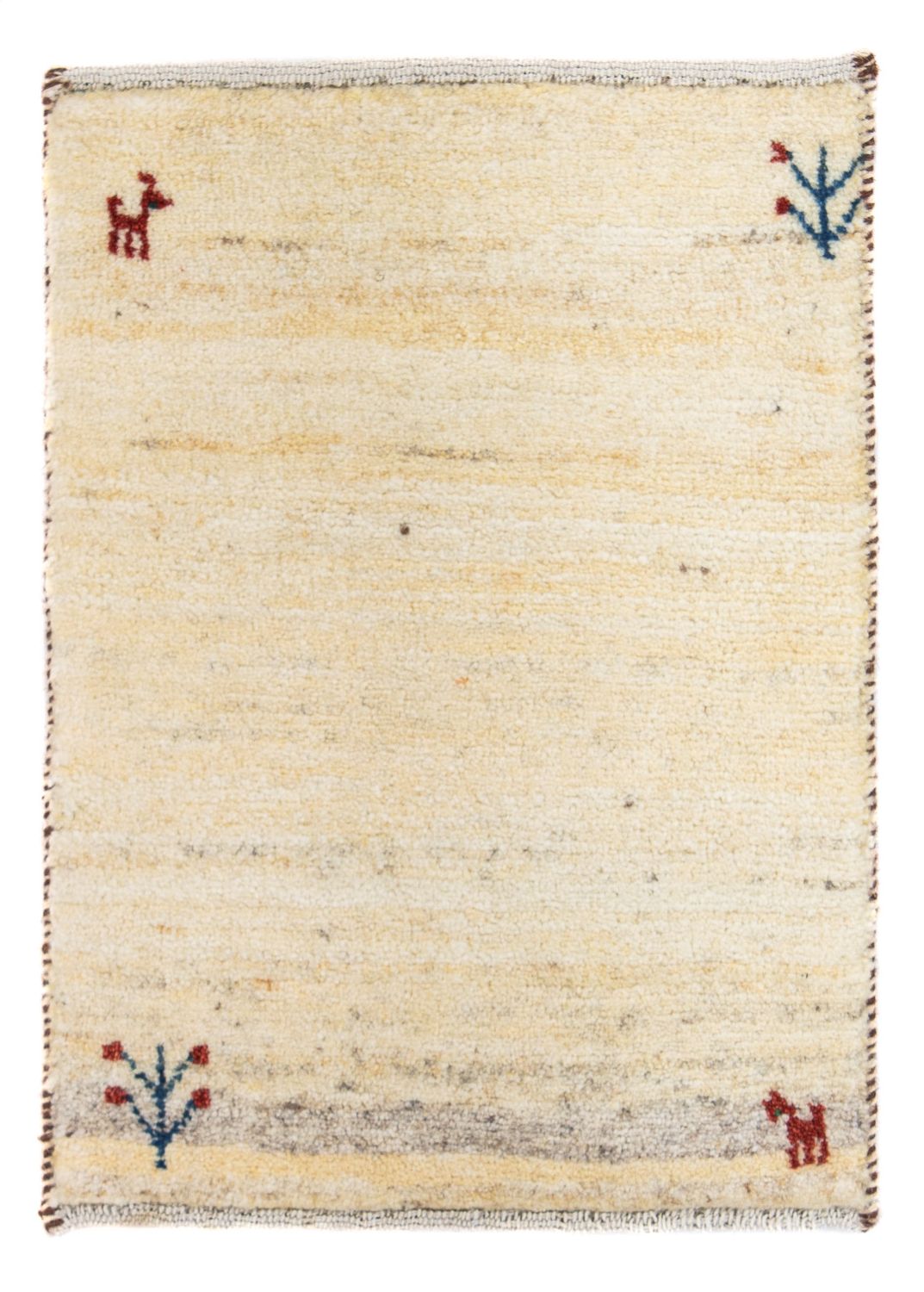 Alfombra Gabbeh - Loribaft Persa - 60 x 40 cm - beige