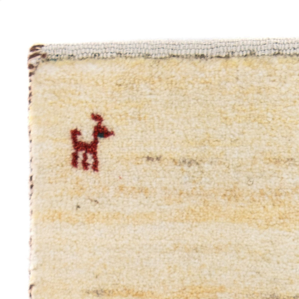 Alfombra Gabbeh - Loribaft Persa - 60 x 40 cm - beige