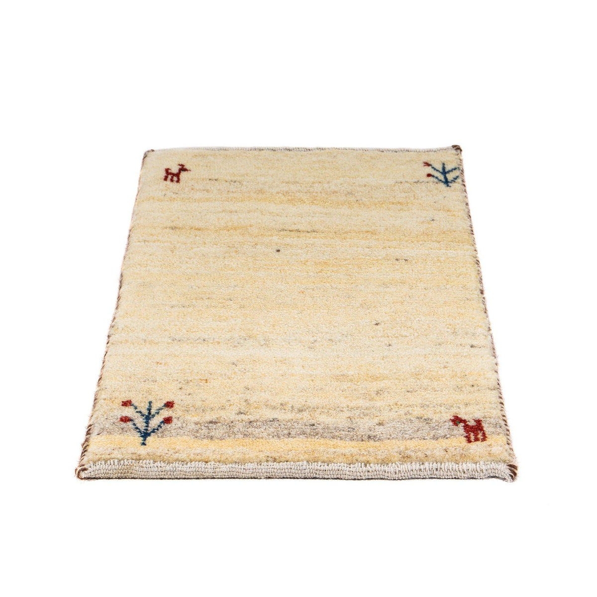 Alfombra Gabbeh - Loribaft Persa - 60 x 40 cm - beige