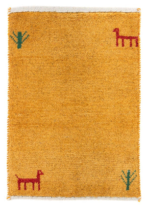 Alfombra Gabbeh - Loribaft Persa - 60 x 40 cm - naranja