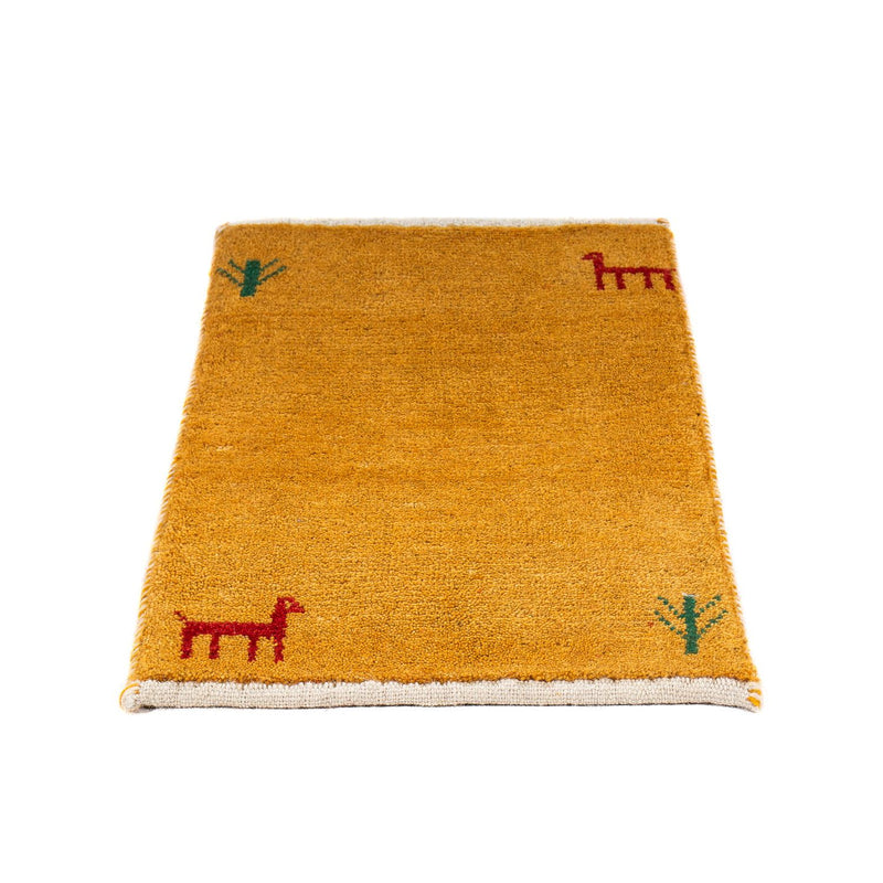 Alfombra Gabbeh - Loribaft Persa - 60 x 40 cm - naranja