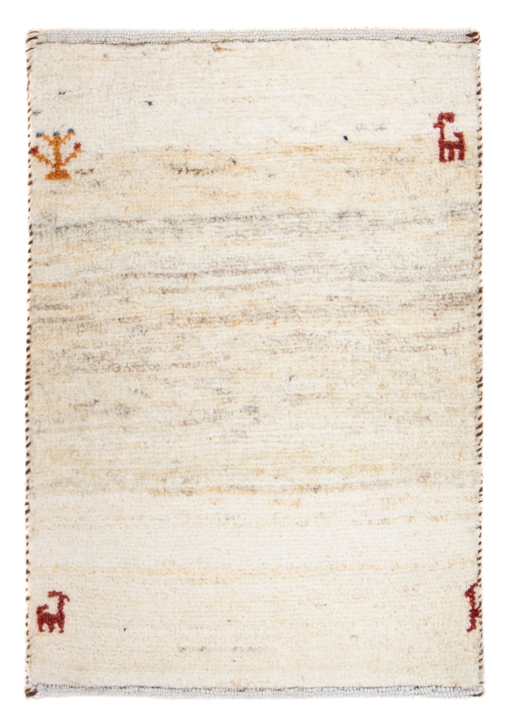 Alfombra Gabbeh - Loribaft Persa - 60 x 40 cm - beige