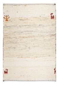Alfombra Gabbeh - Loribaft Persa - 60 x 40 cm - beige