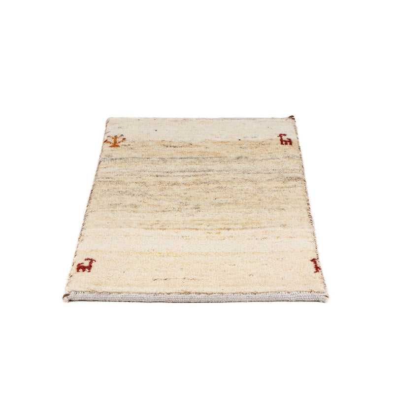 Alfombra Gabbeh - Loribaft Persa - 60 x 40 cm - beige