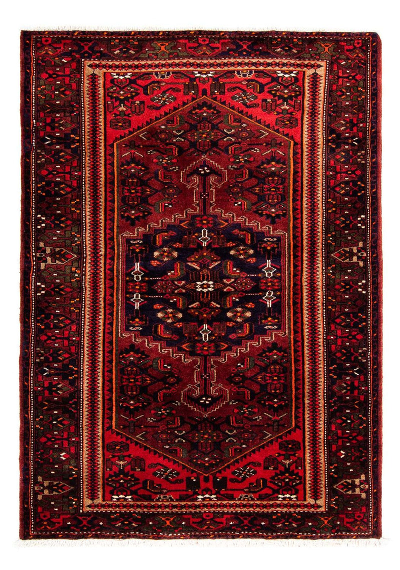 Alfombra persa - Nómada - 226 x 146 cm - rojo oscuro