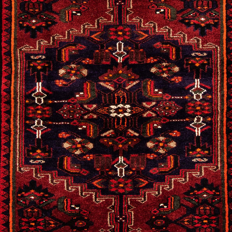 Alfombra persa - Nómada - 226 x 146 cm - rojo oscuro