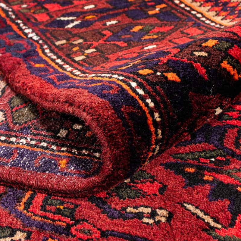 Alfombra persa - Nómada - 226 x 146 cm - rojo oscuro