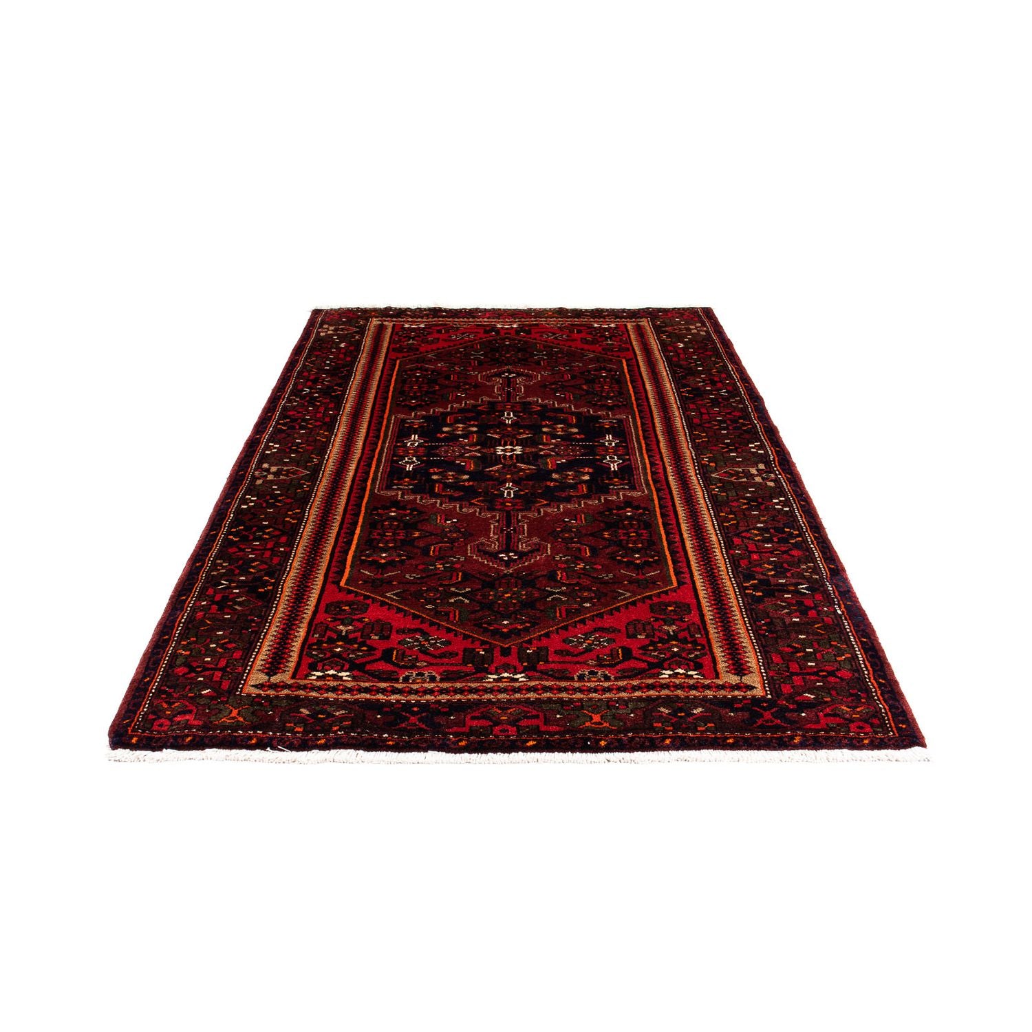 Alfombra persa - Nómada - 226 x 146 cm - rojo oscuro