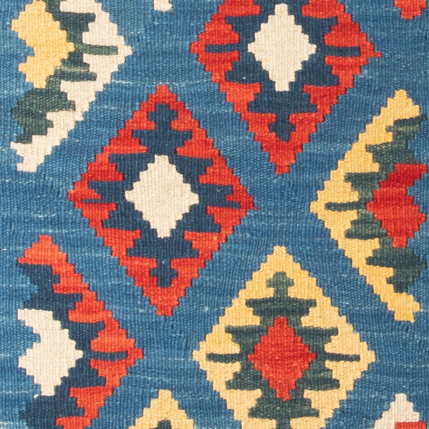 Alfombra de pasillo Alfombra Kelim - Oriental - 204 x 62 cm - azul