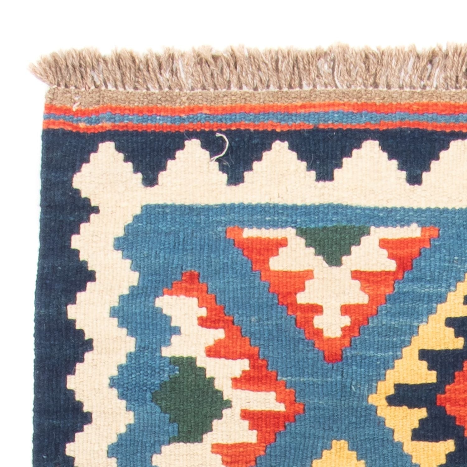 Alfombra de pasillo Alfombra Kelim - Oriental - 204 x 62 cm - azul