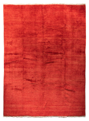 Alfombra Gabbeh - Loribaft Persa - 406 x 300 cm - rojo oscuro